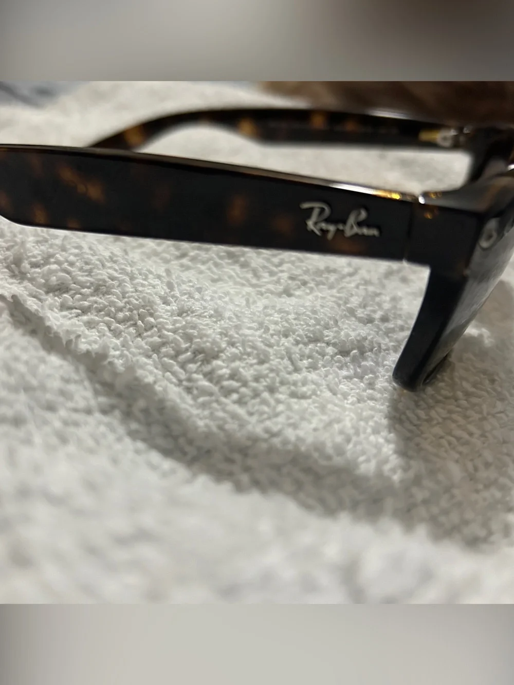 Ray-Ban Tortoiseshell Frame Sunglasses with Brown Accents